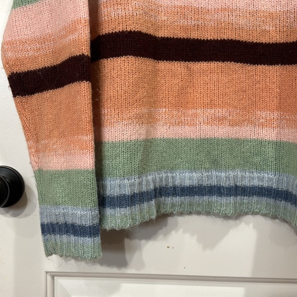 SUNDANCE WOOL BLEND STRIPED SIBELLA SWEATER LARGE - Picture 4 of 8